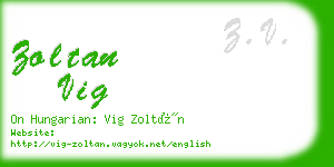zoltan vig business card